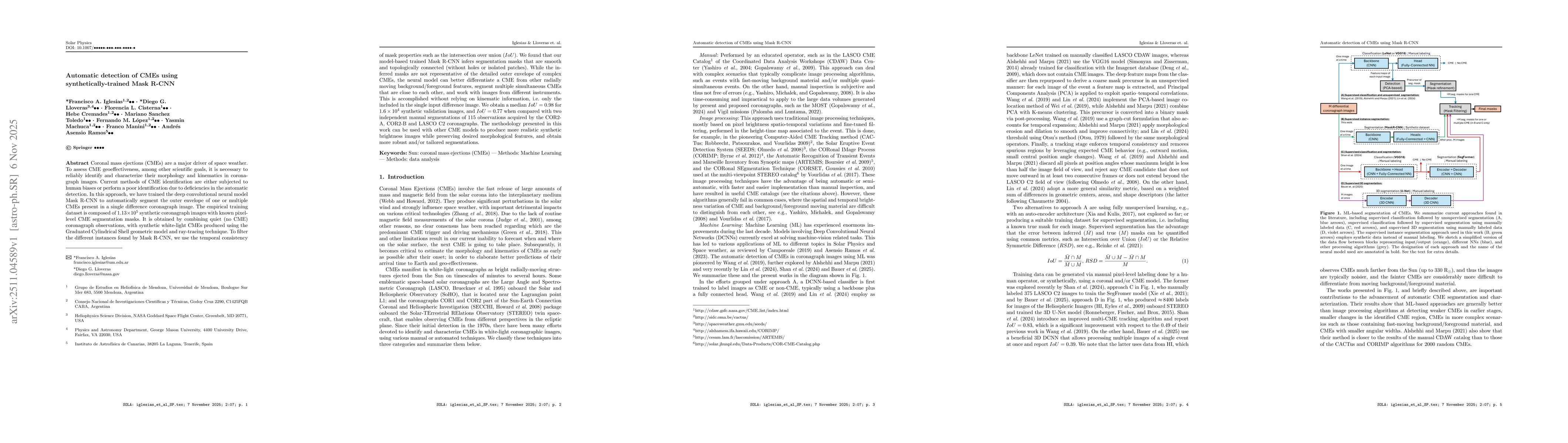 Thumbnail for Automatic detection of CMEs using synthetically-trained Mask R-CNN