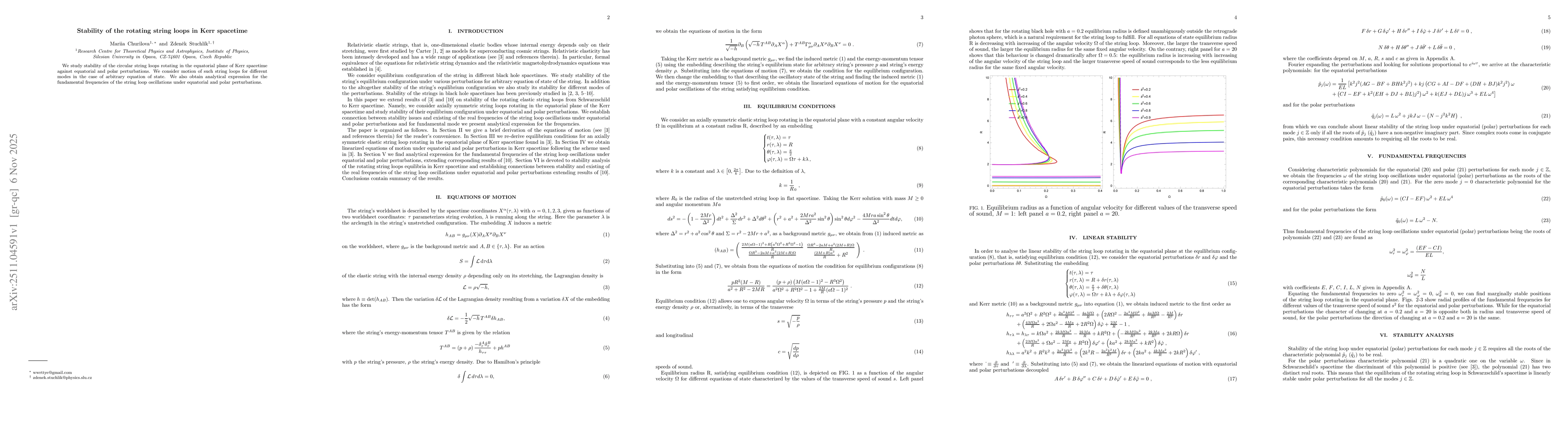 Thumbnail for Stability of the rotating string loops in Kerr spacetime