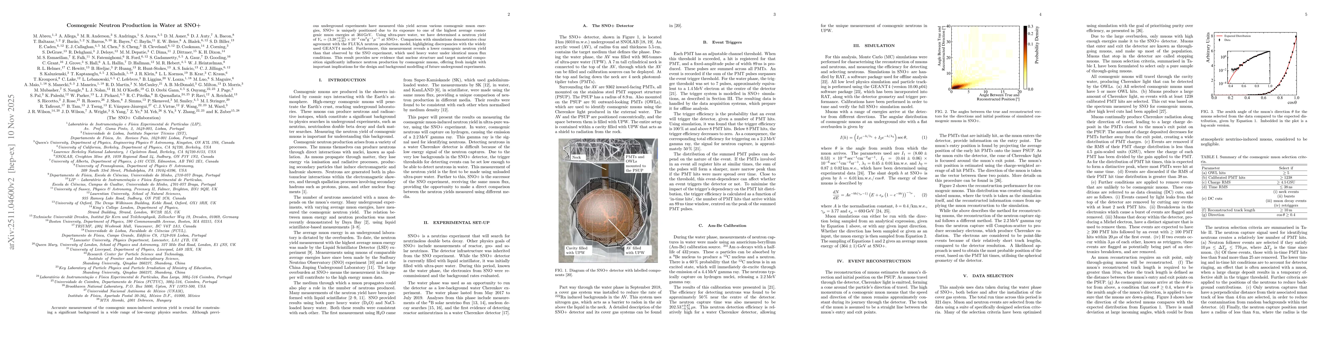 Thumbnail for Cosmogenic Neutron Production in Water at SNO+