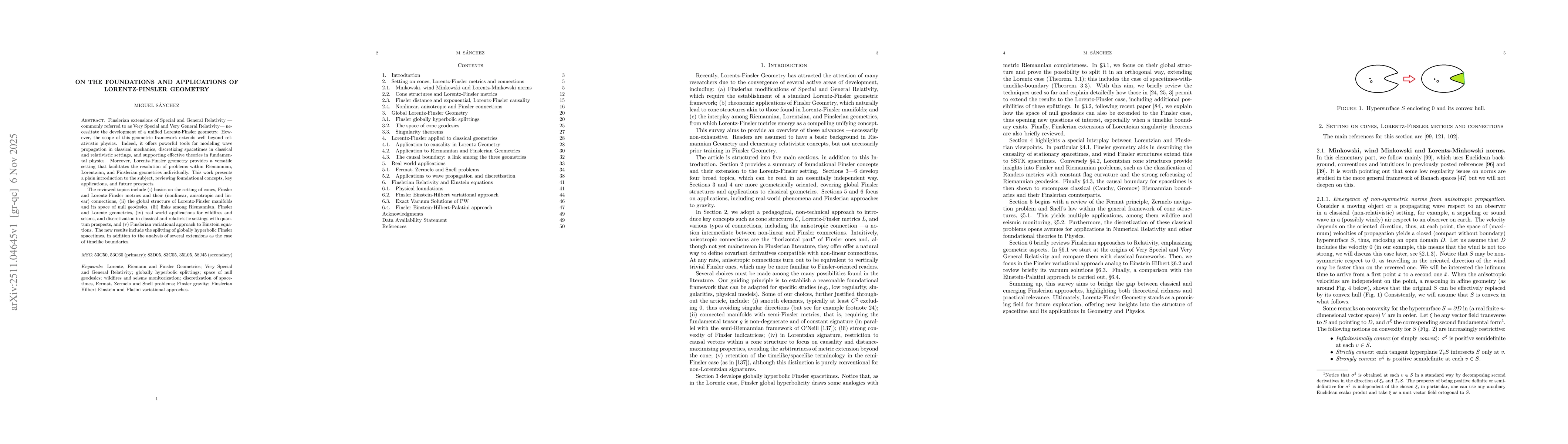 Thumbnail for On the foundations and applications of Lorentz-Finsler Geometry