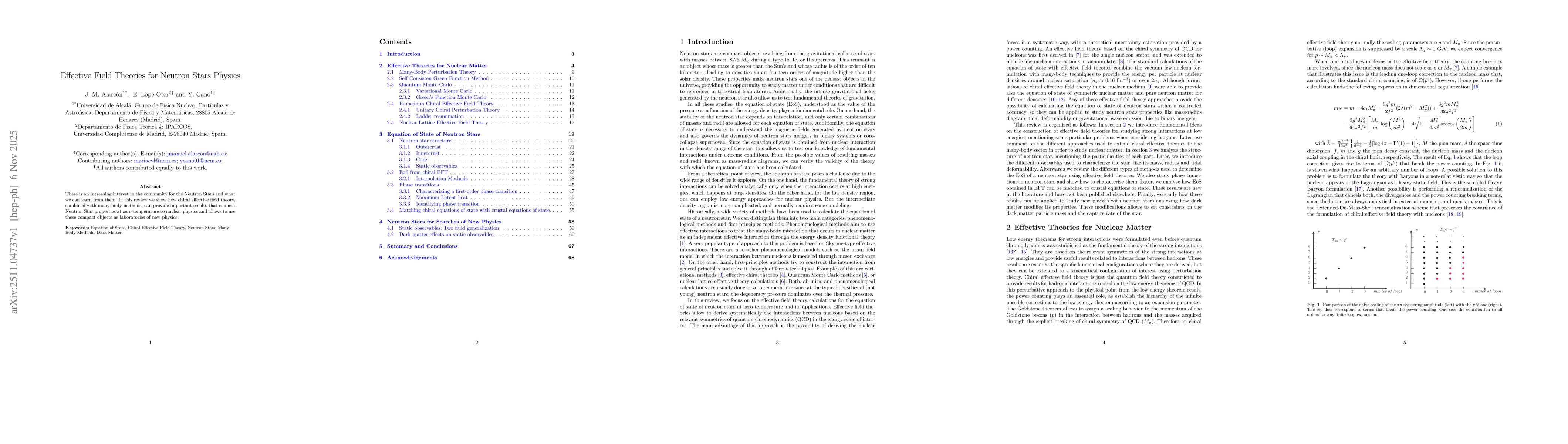 Thumbnail for Effective Field Theories for Neutron Stars Physics