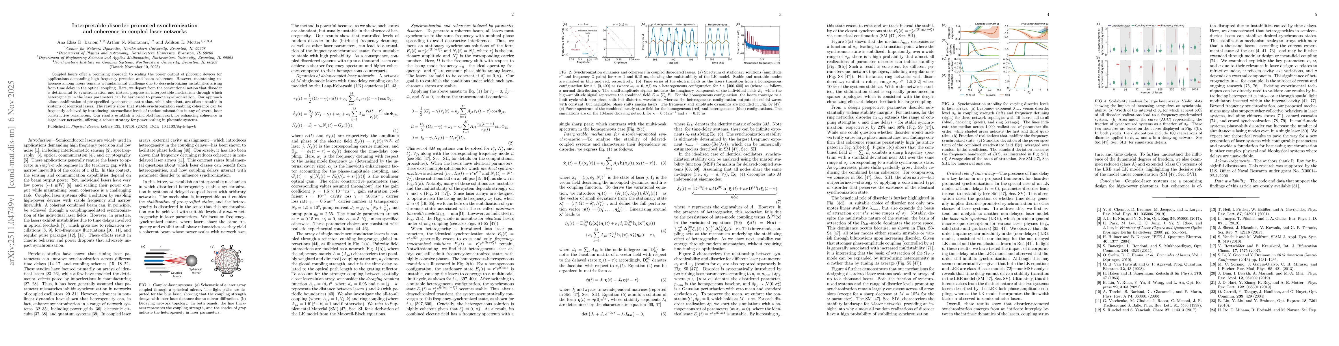Thumbnail for Interpretable disorder-promoted synchronization and coherence in coupled laser networks