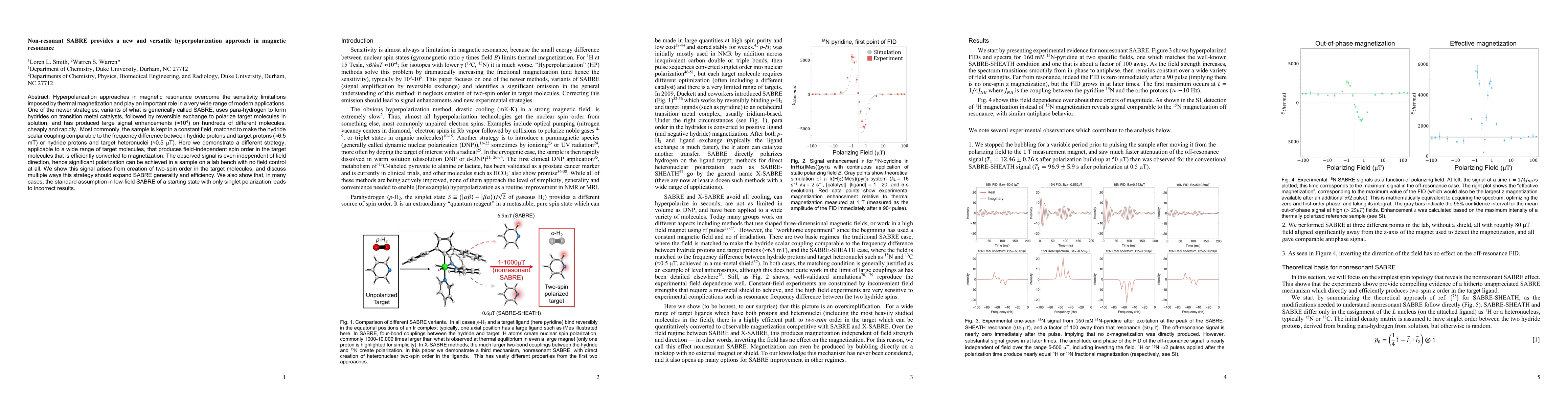 Thumbnail for Non-resonant SABRE provides a new and versatile hyperpolarization approach for magnetic resonance