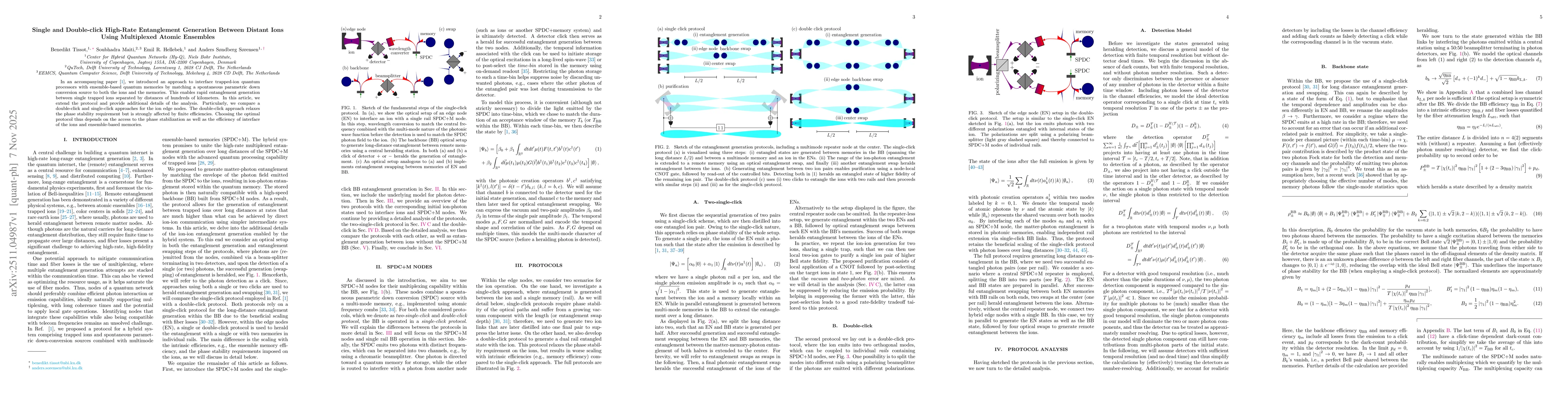 Thumbnail for Single and Double-click High-Rate Entanglement Generation Between Distant Ions Using Multiplexed Atomic Ensembles