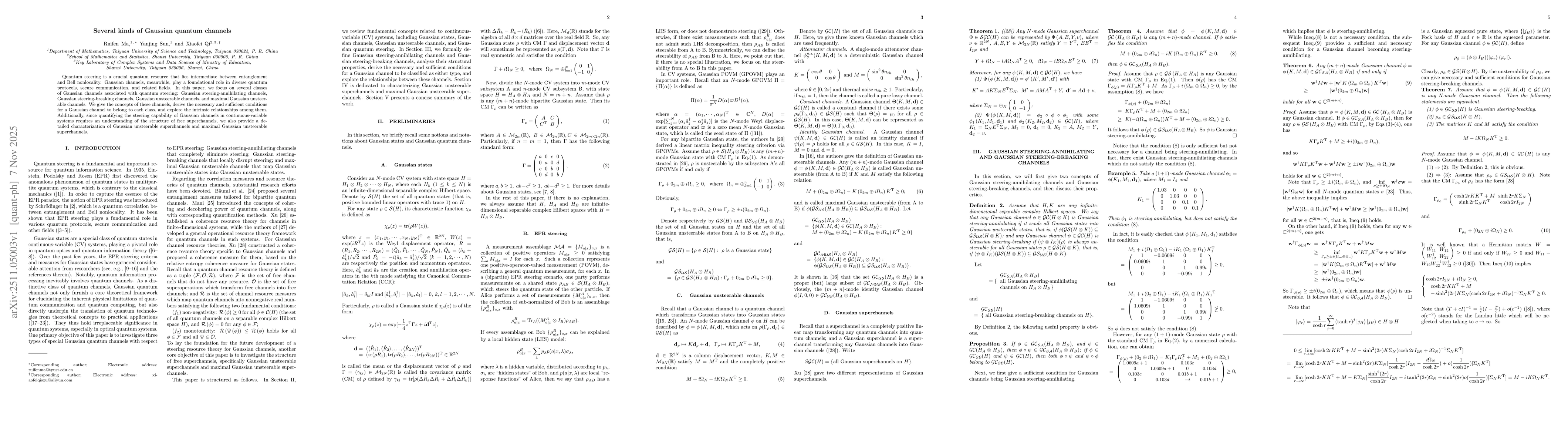Thumbnail for Several kinds of Gaussian quantum channels