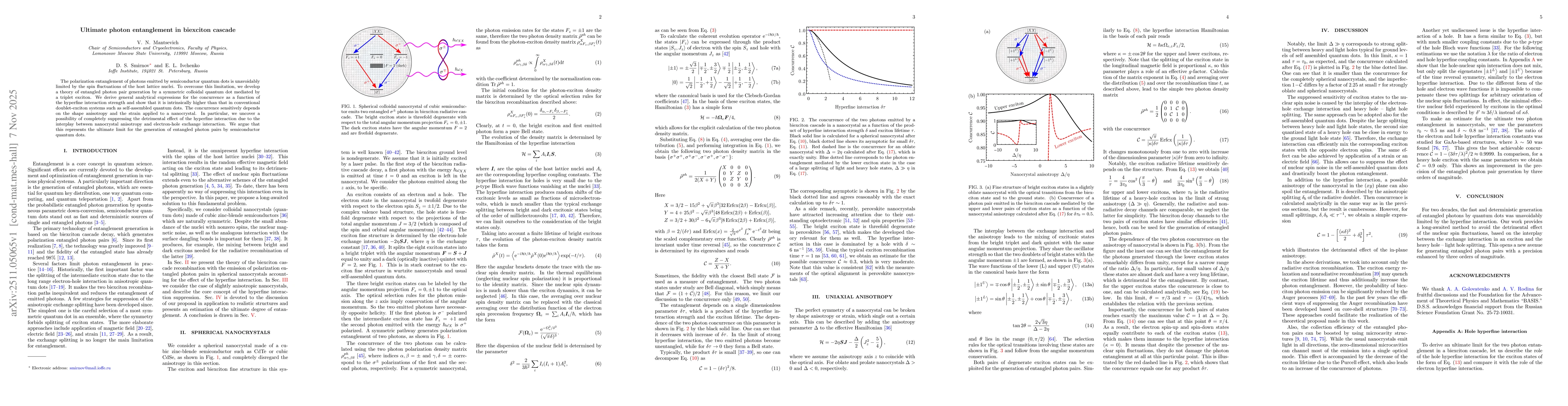Thumbnail for Ultimate photon entanglement in biexciton cascade