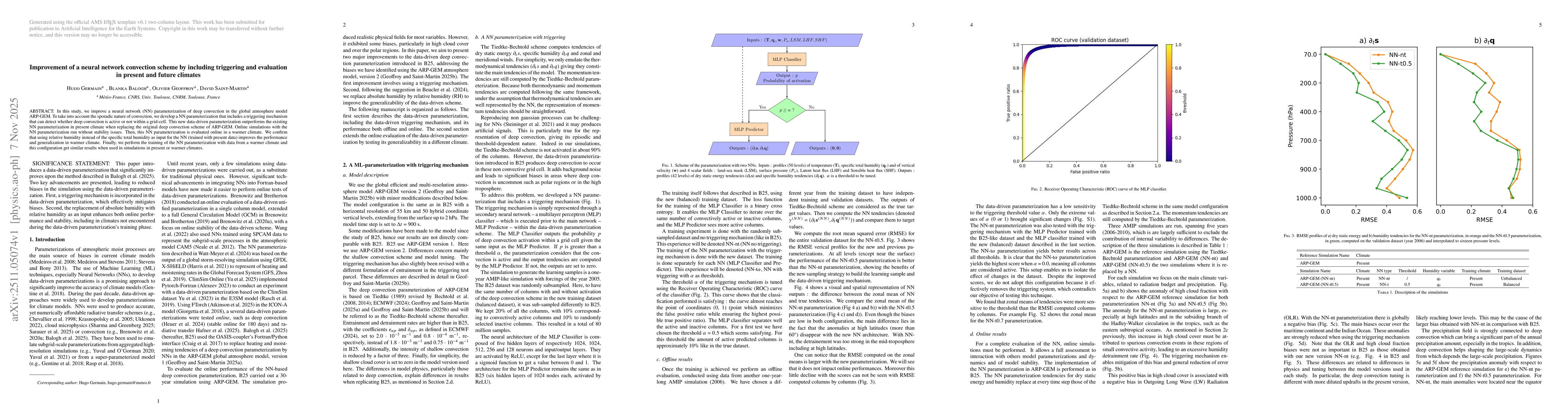 Thumbnail for Improvement of a neural network convection scheme by including triggering and evaluation in present and future climates