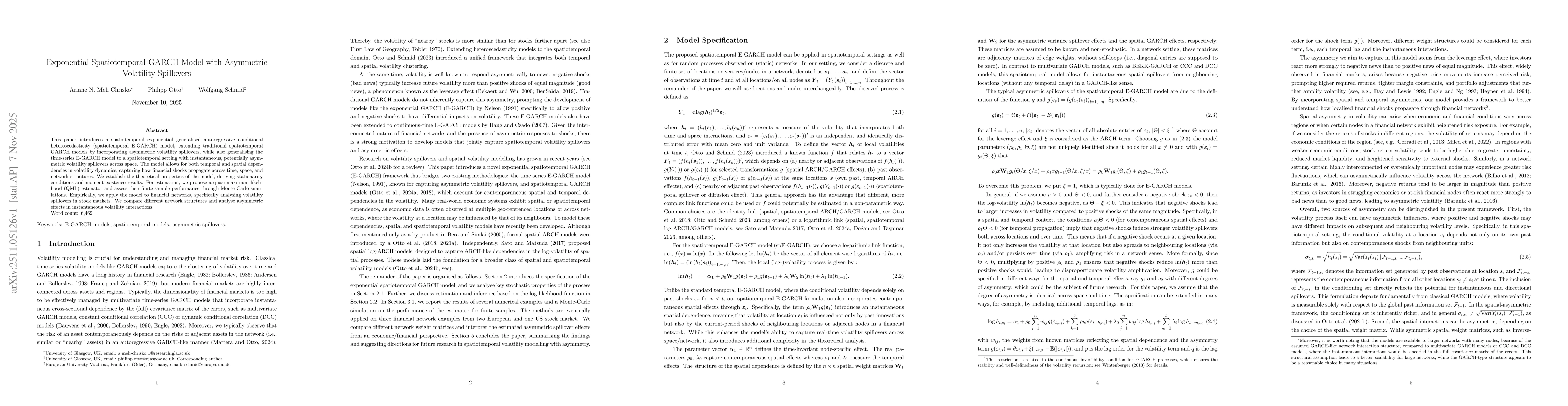 Thumbnail for Exponential Spatiotemporal GARCH Model with Asymmetric Volatility Spillovers