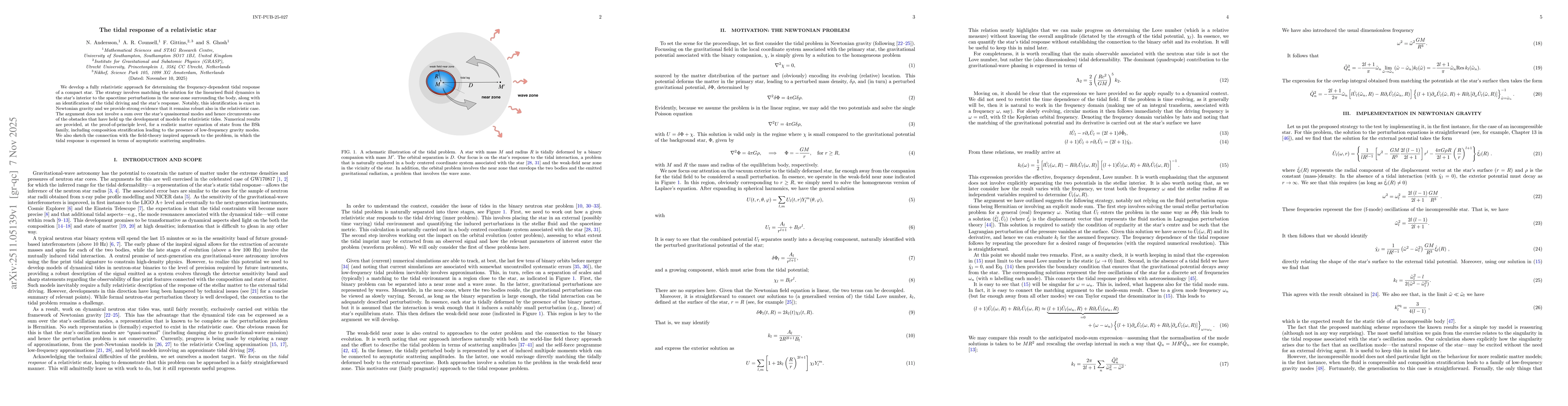 Thumbnail for The tidal response of a relativistic star