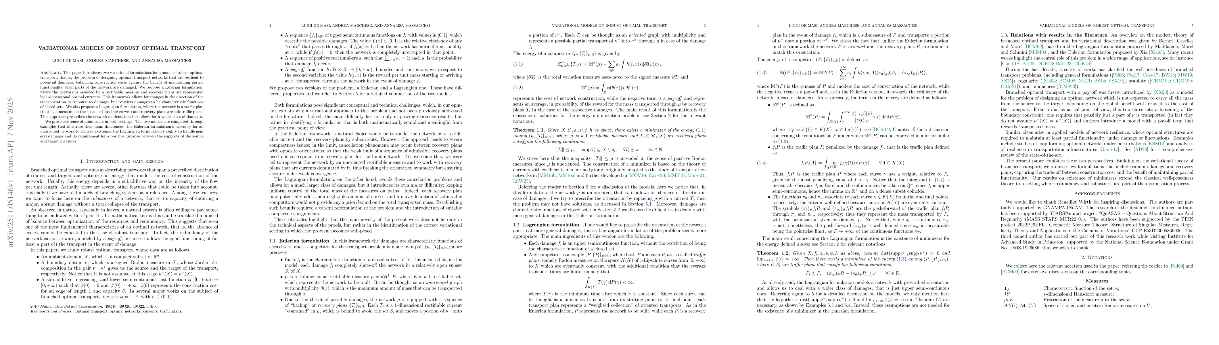 Thumbnail for Variational models of robust optimal transport