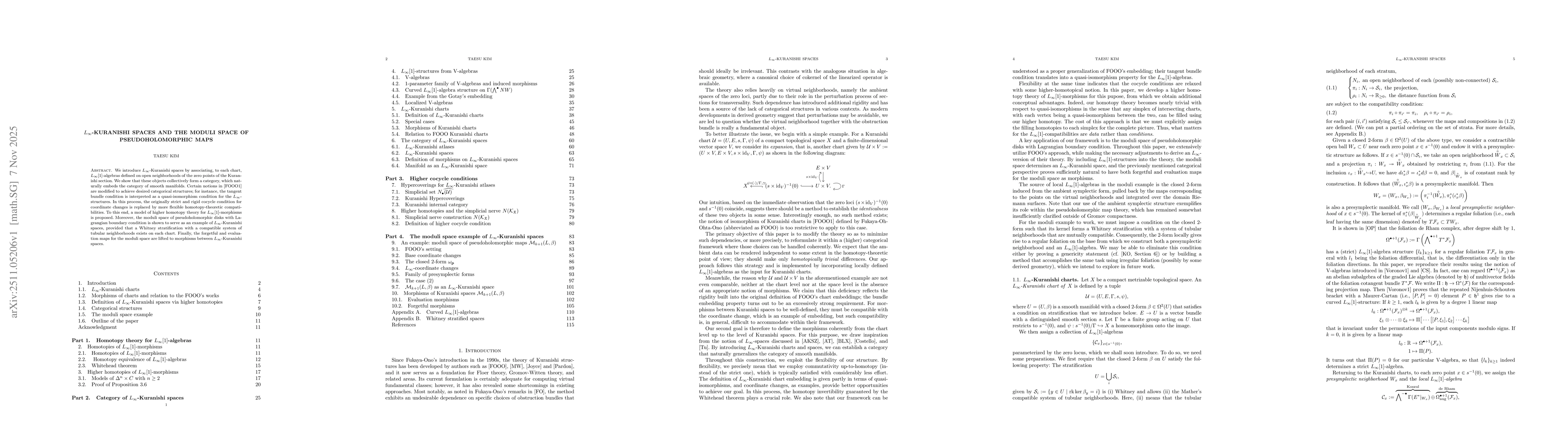 Thumbnail for $L_\infty$-Kuranishi spaces and the moduli space of pseudoholomorphic maps