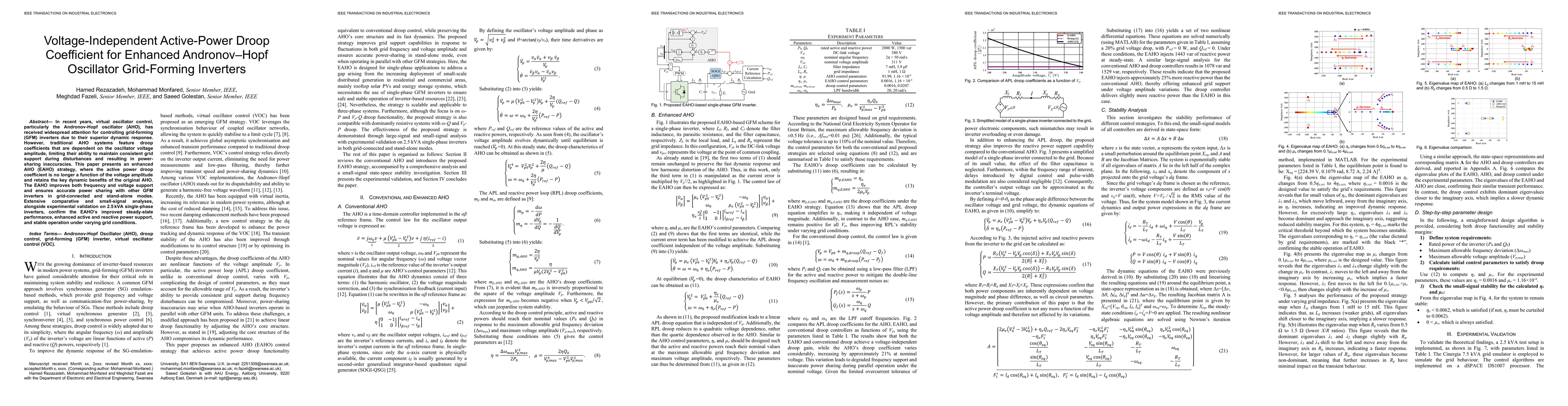 Thumbnail for Voltage-Independent Active-Power Droop Coefficient for Enhanced Andronov-Hopf Oscillator Grid-Forming Inverters