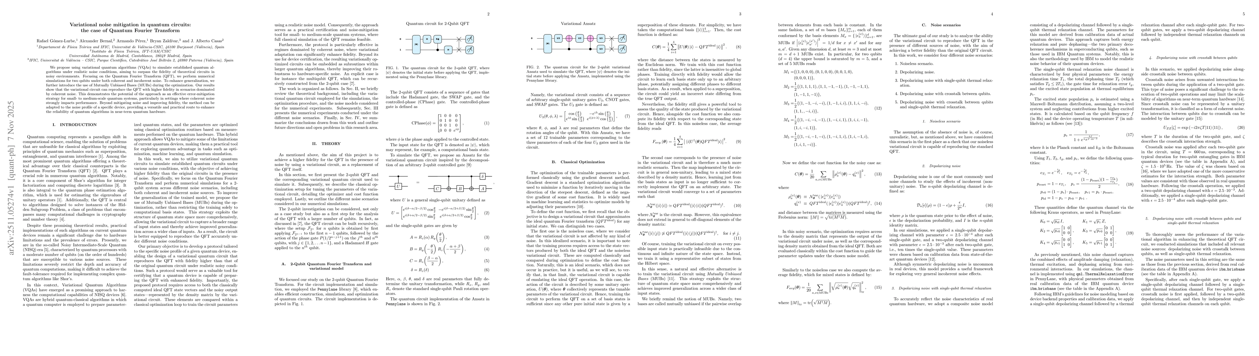 Thumbnail for Variational noise mitigation in quantum circuits: the case of Quantum Fourier Transform