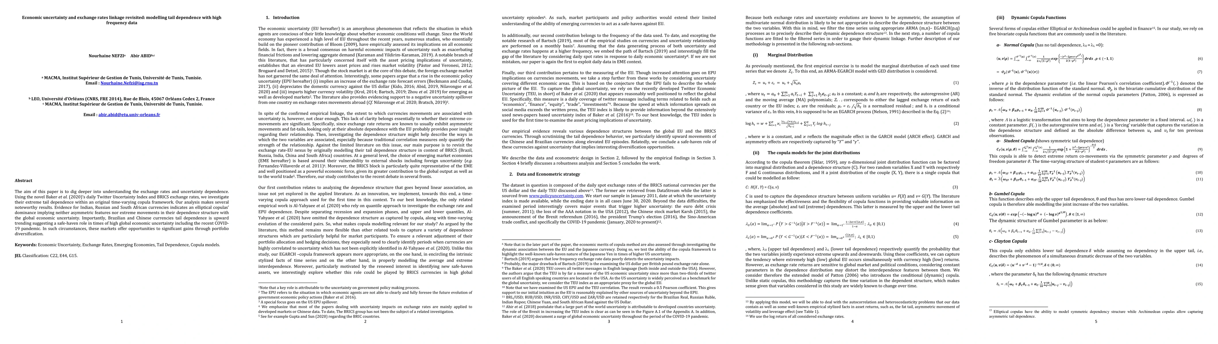 Thumbnail for Economic uncertainty and exchange rates linkage revisited: modelling tail dependence with high frequency data