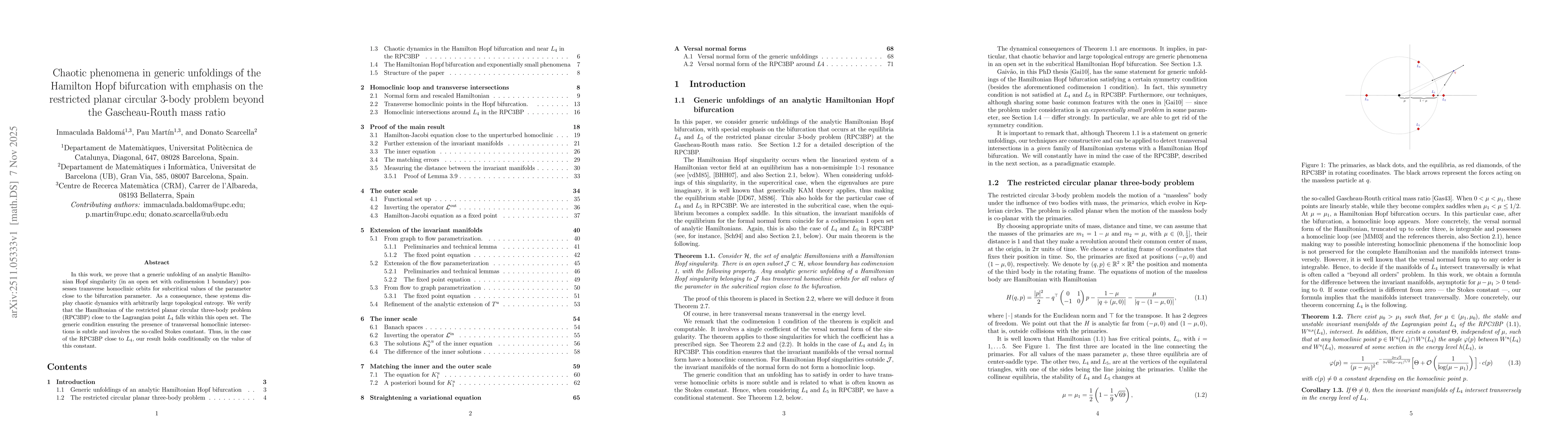 Thumbnail for Chaotic phenomena in generic unfoldings of the Hamilton Hopf bifurcation with emphasis on the restricted planar circular 3-body problem beyond the Gascheau-Routh mass ratio