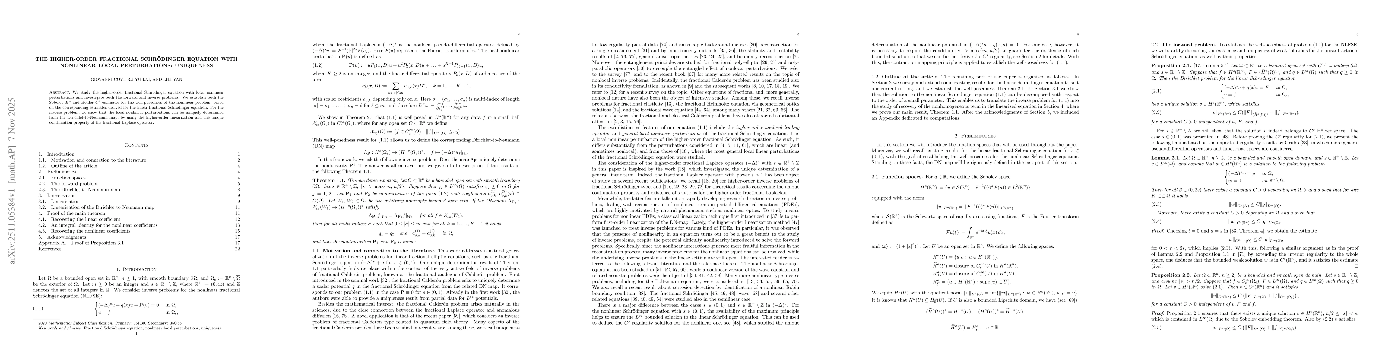 Thumbnail for The higher-order fractional Schrödinger equation with nonlinear local perturbations: Uniqueness