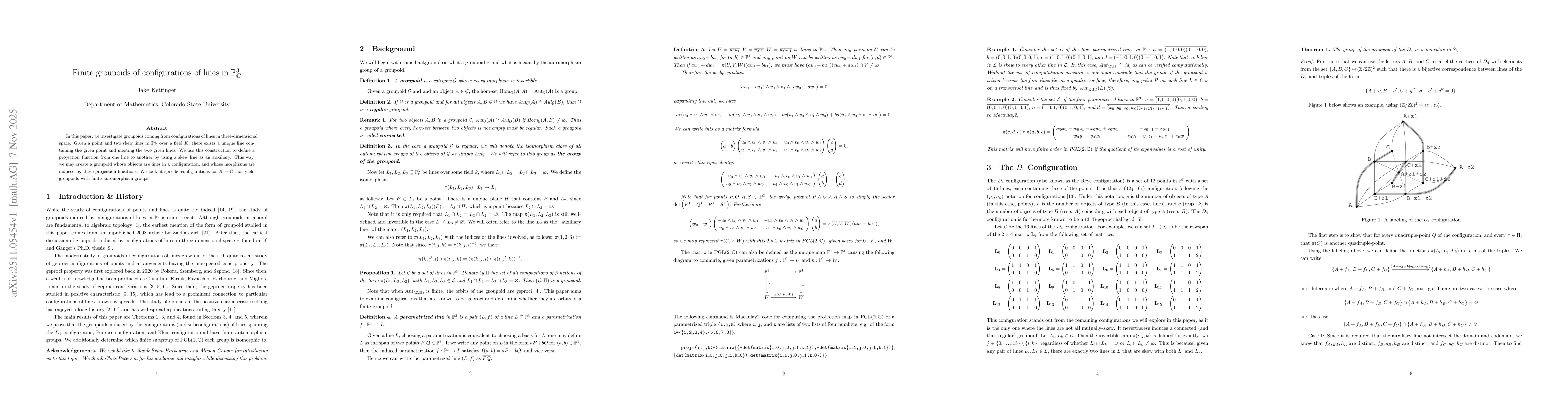 Thumbnail for Finite groupoids of configurations of lines in $\mathbb{P}^{3}_{\mathbb{C}}$