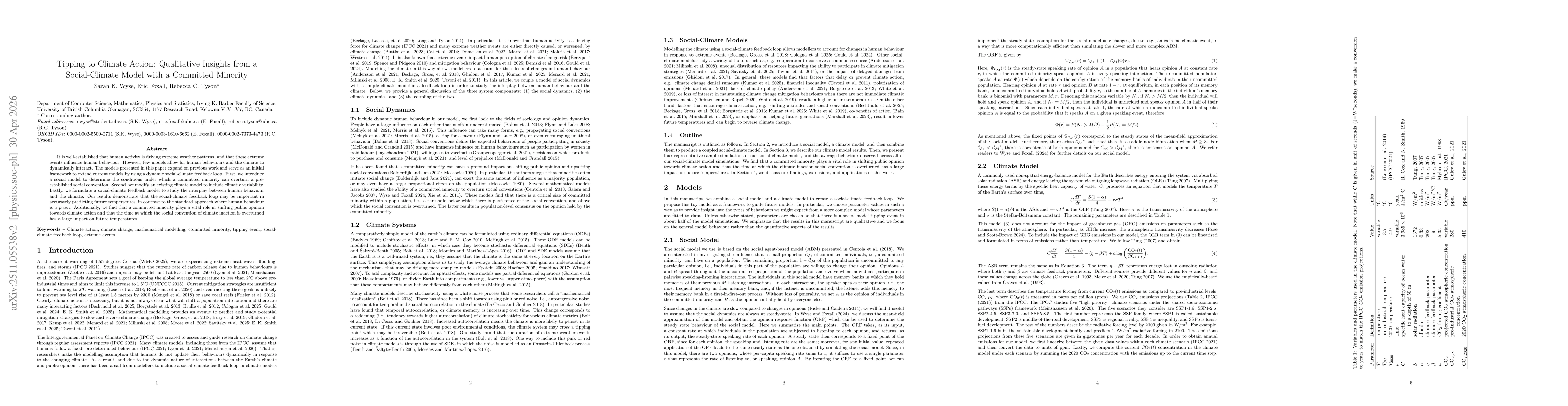 Thumbnail for Tipping to Climate Action: Qualitative Insights from a Social-Climate Model with a Committed Minority
