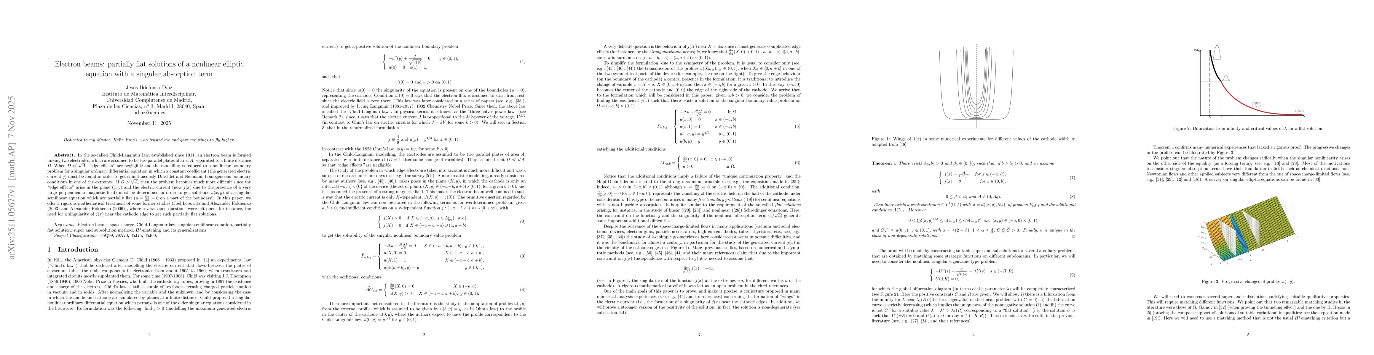 Thumbnail for Electron beams: partially flat solutions of a nonlinear elliptic equation with a singular absorption term