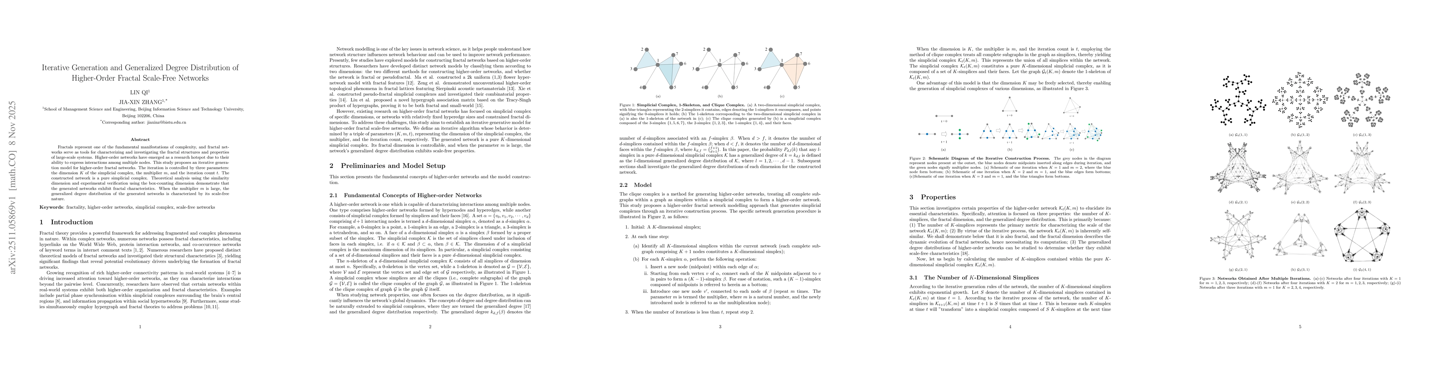 Thumbnail for Iterative Generation and Generalized Degree Distribution of Higher-Order Fractal Scale-Free Networks