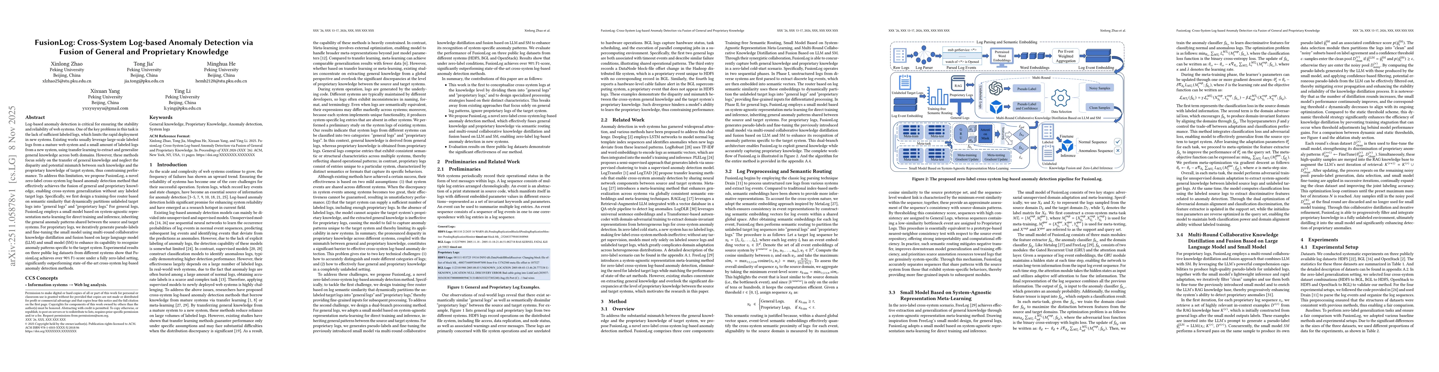 Thumbnail for FusionLog: Cross-System Log-based Anomaly Detection via Fusion of General and Proprietary Knowledge