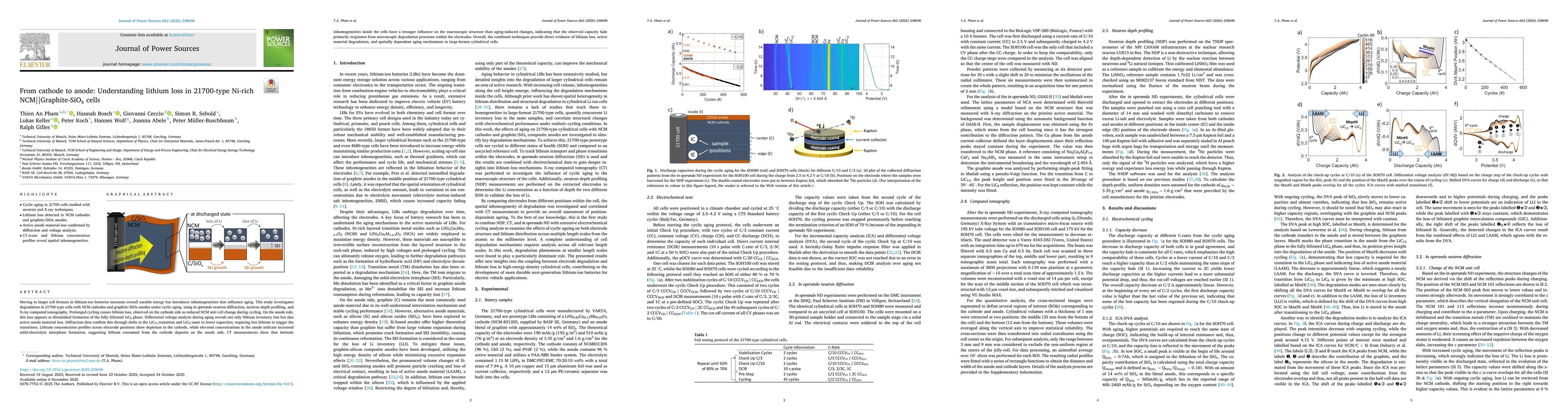 Thumbnail for From cathode to anode: Understanding lithium loss in 21700-type Ni-rich NCM||Graphite-SiOx cells