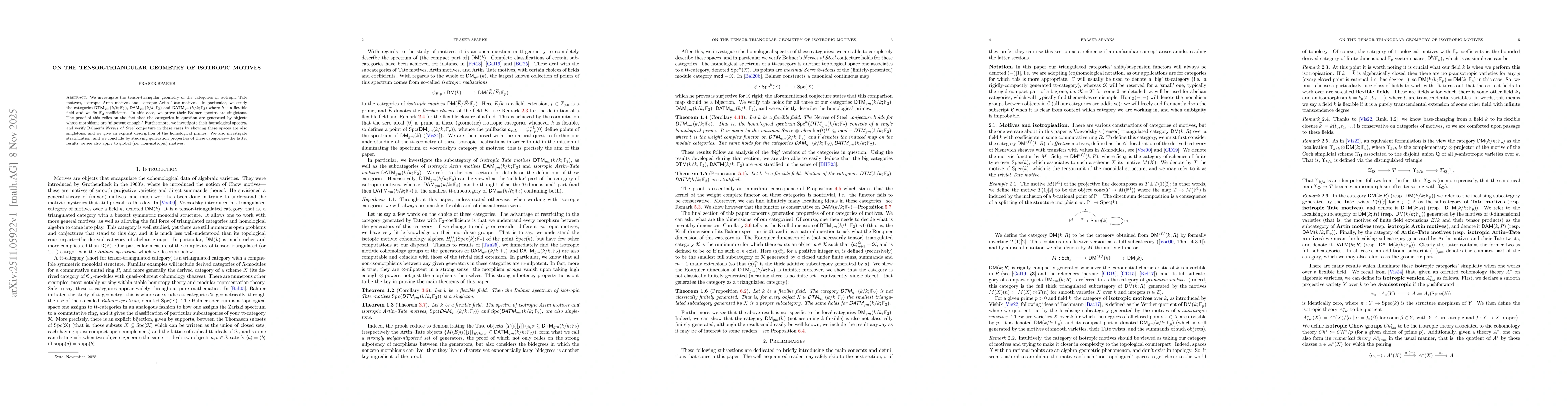 Thumbnail for On the tensor-triangular geometry of isotropic motives