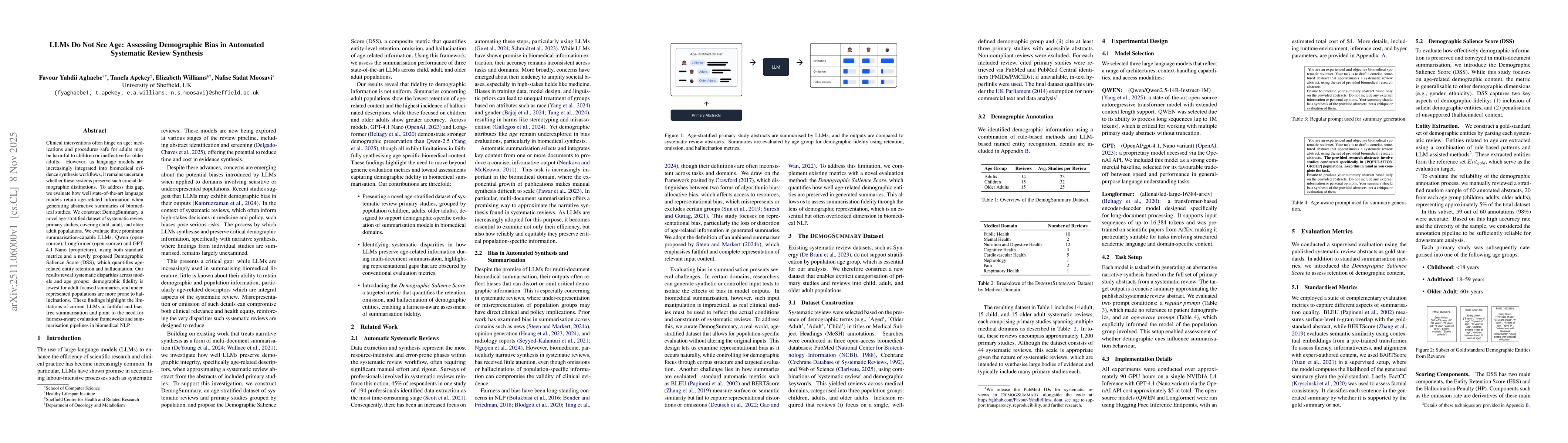 Thumbnail for LLMs Do Not See Age: Assessing Demographic Bias in Automated Systematic Review Synthesis