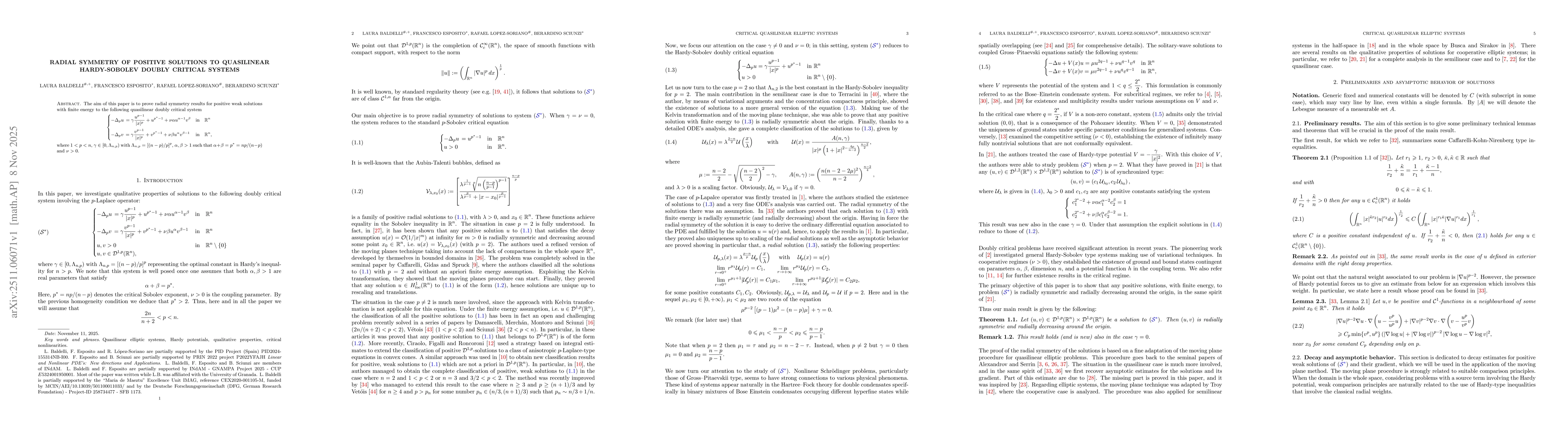 Thumbnail for Radial symmetry of positive solutions to quasilinear Hardy-Sobolev doubly critical systems