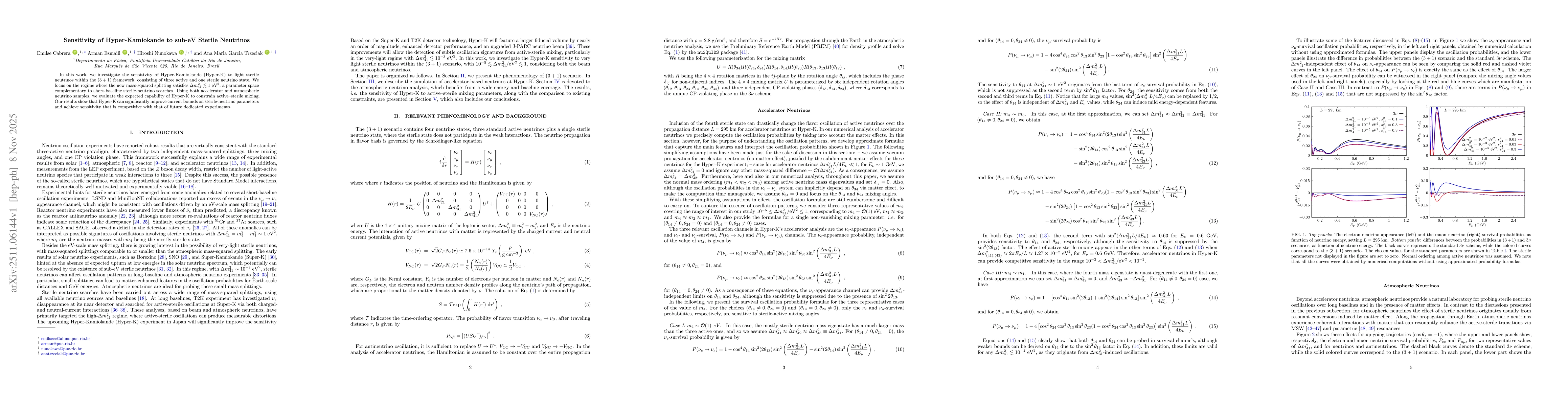 Thumbnail for Sensitivity of Hyper-Kamiokande to sub-eV Sterile Neutrinos