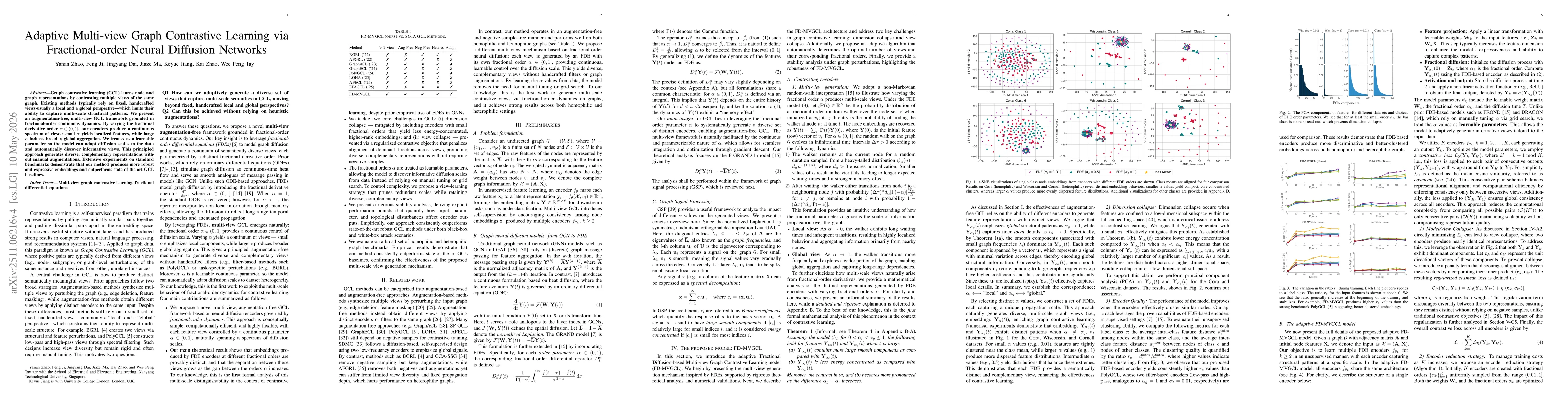 Thumbnail for Adaptive Multi-view Graph Contrastive Learning via Fractional-order Neural Diffusion Networks