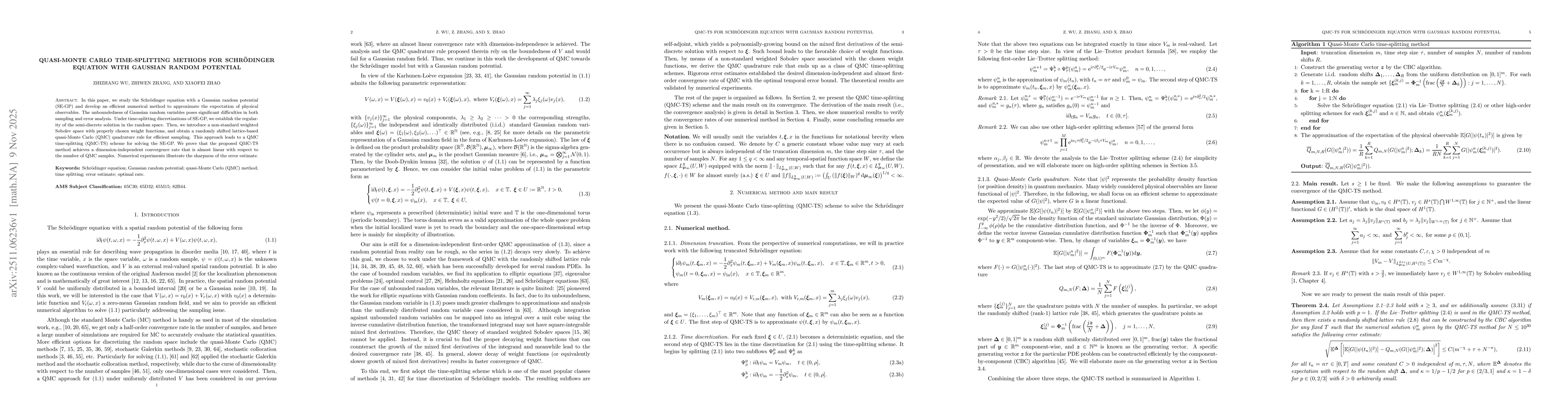 Thumbnail for Quasi-Monte Carlo time-splitting methods for Schrödinger equation with Gaussian random potential
