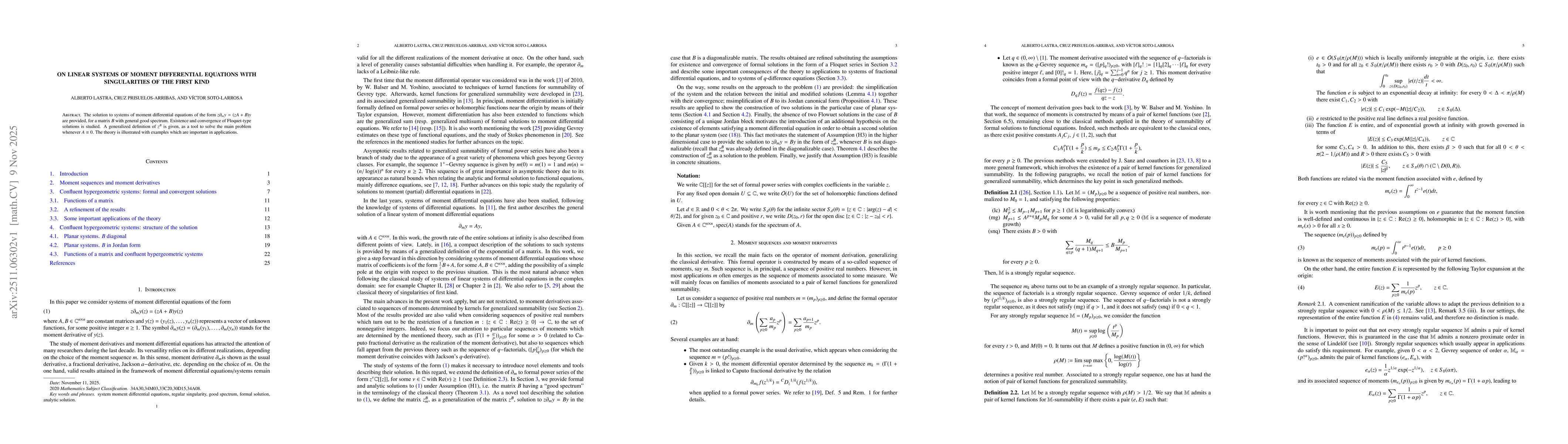 Thumbnail for On linear systems of moment differential equations with singularities of the first kind