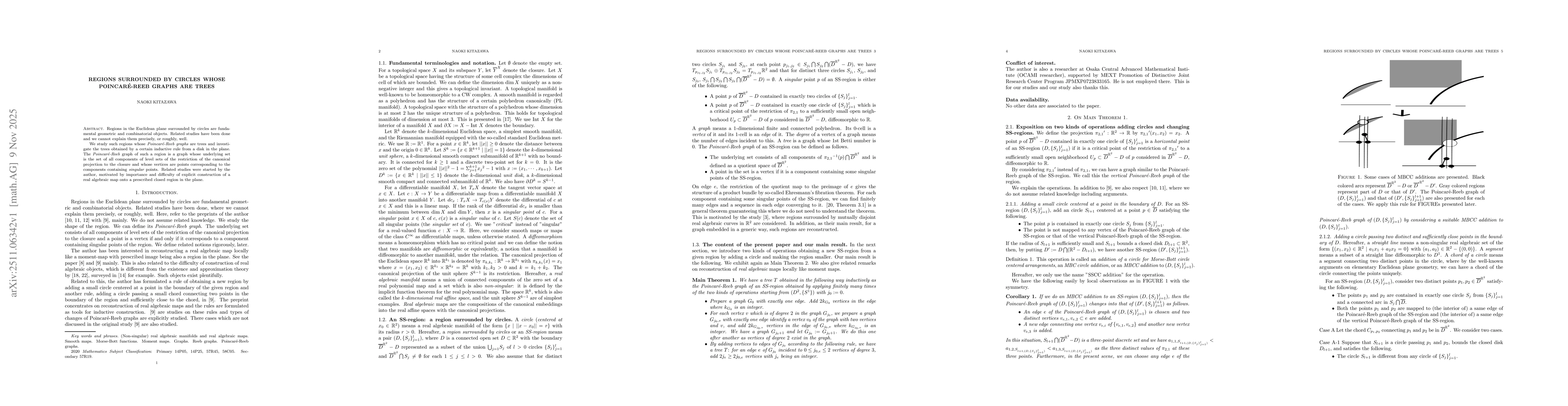 Thumbnail for Regions surrounded by circles whose Poincaré-Reeb graphs are trees