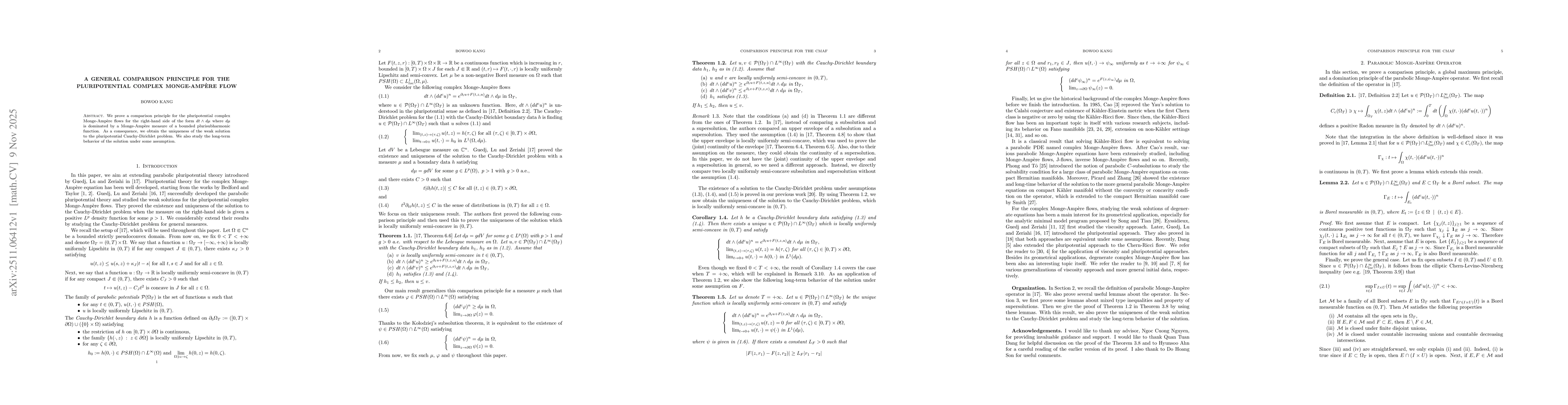 Thumbnail for A general comparison principle for the pluripotential complex Monge-Ampère flow
