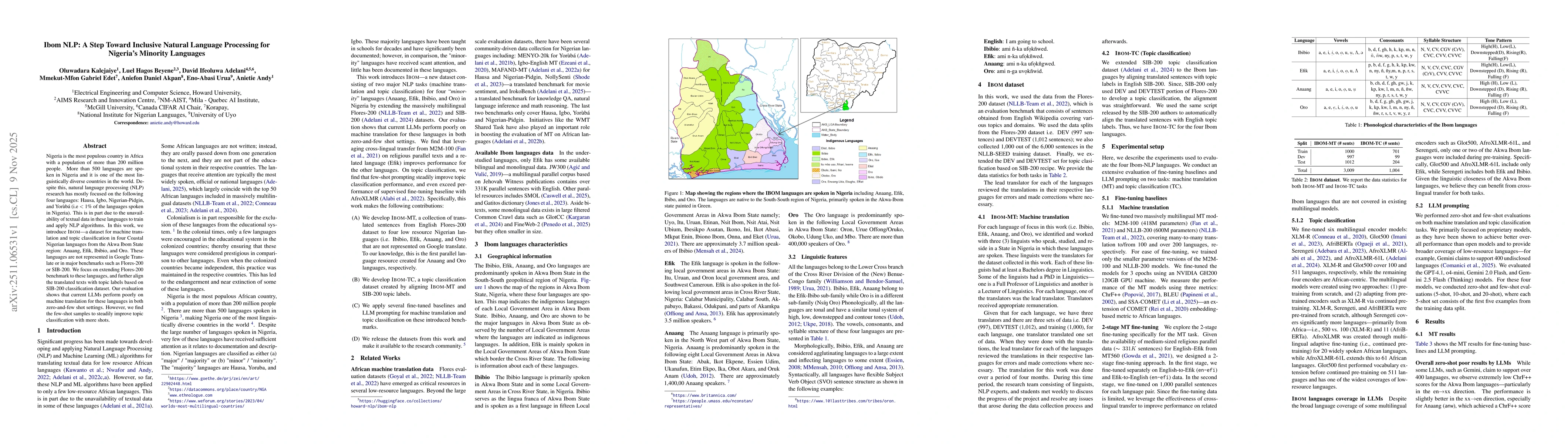 Thumbnail for Ibom NLP: A Step Toward Inclusive Natural Language Processing for Nigeria's Minority Languages