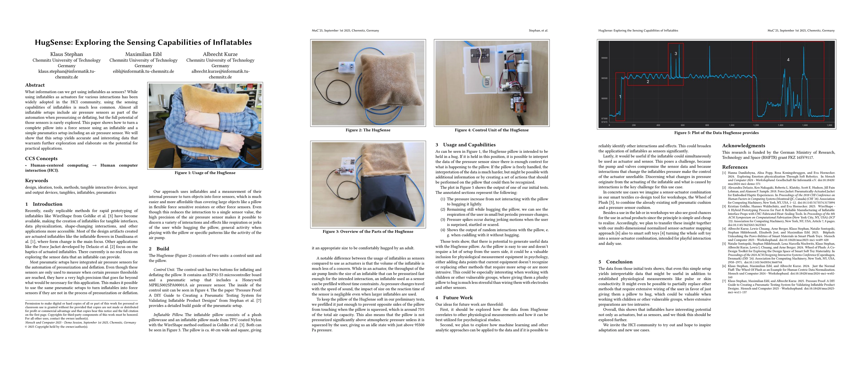 Thumbnail for HugSense: Exploring the Sensing Capabilities of Inflatables