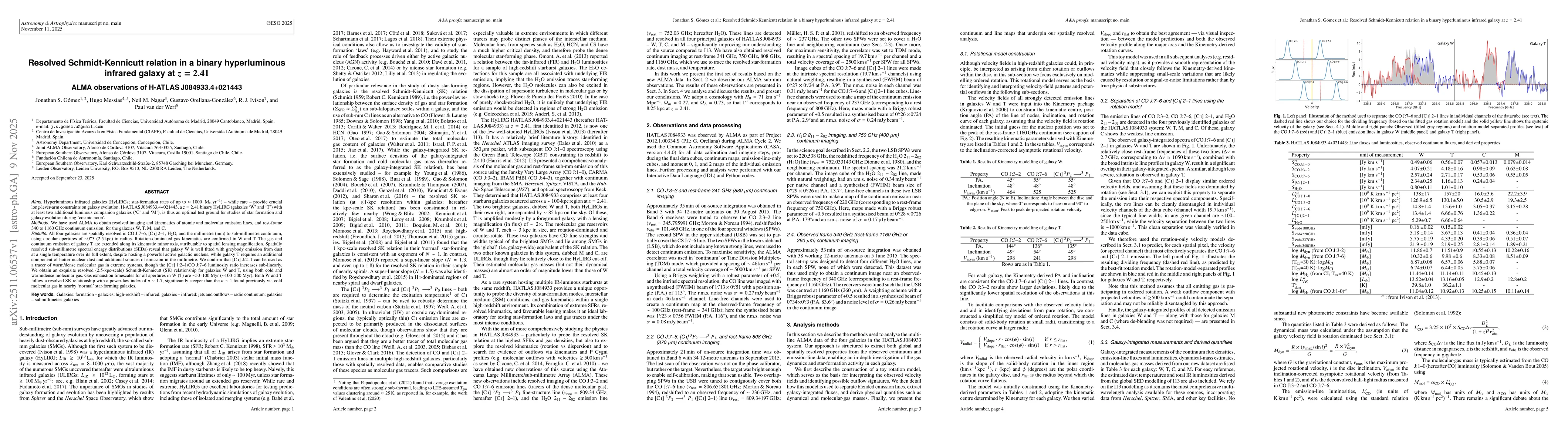 Thumbnail for Resolved Schmidt-Kennicutt relation in a binary hyperluminous infrared galaxy at $z=2.41$