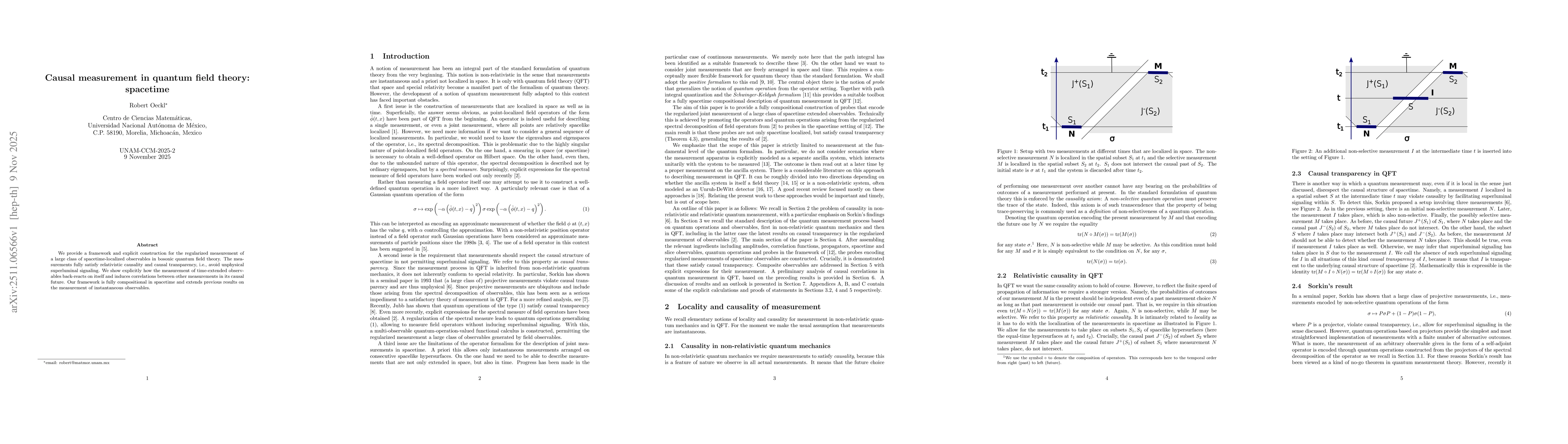 Thumbnail for Causal measurement in quantum field theory: spacetime