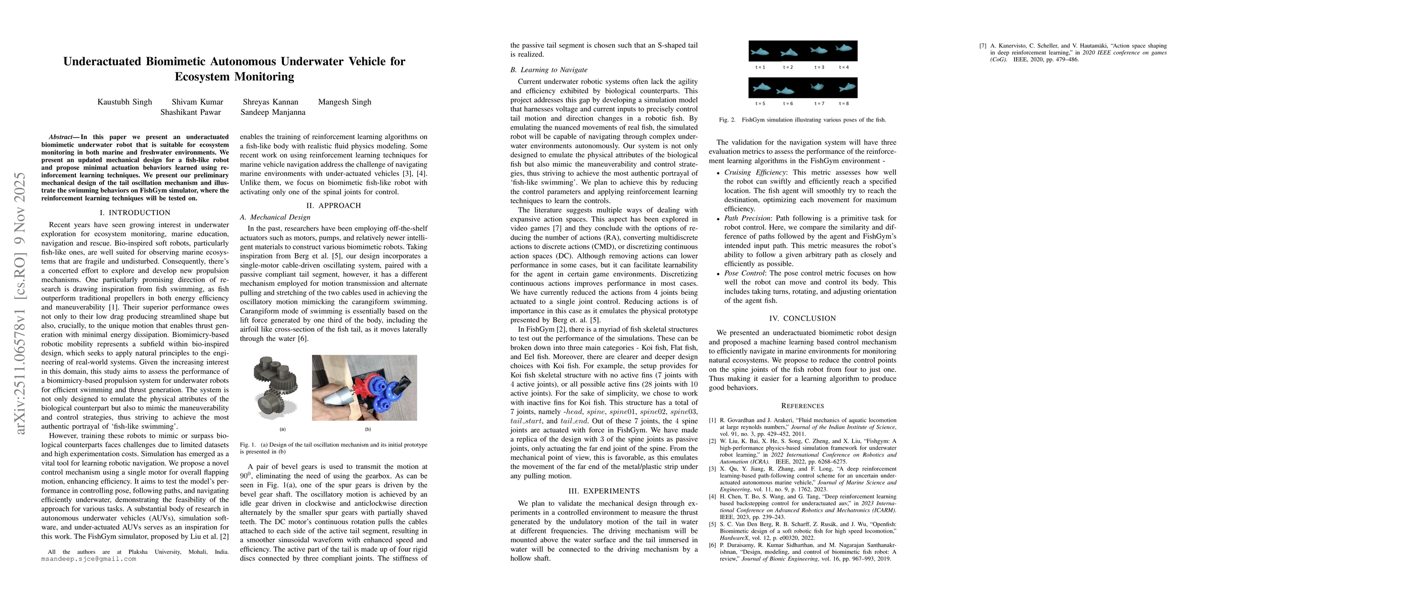 Thumbnail for Underactuated Biomimetic Autonomous Underwater Vehicle for Ecosystem Monitoring