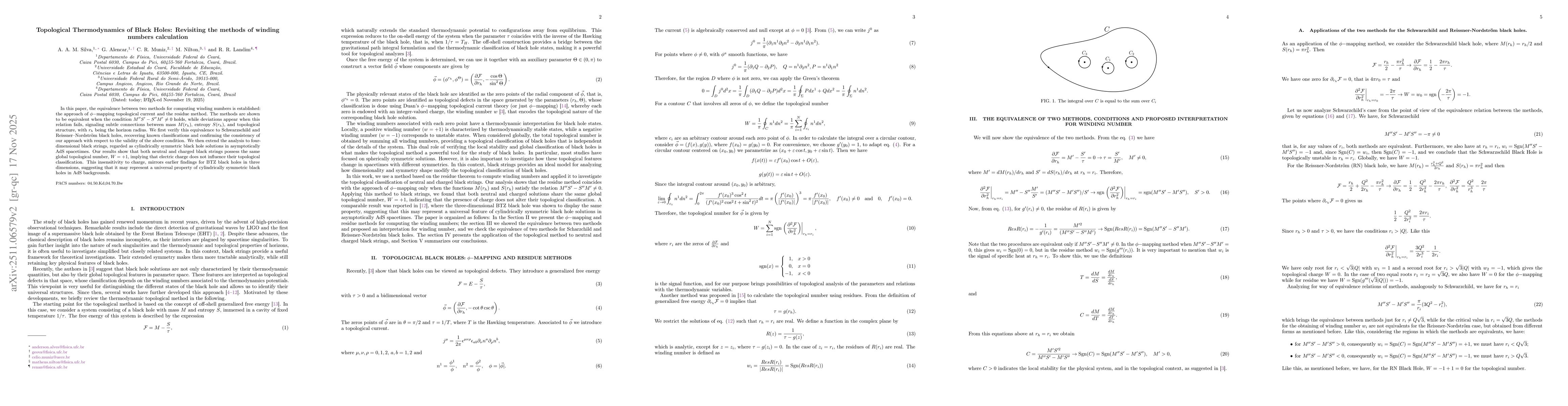 Thumbnail for Topological Thermodynamics of Black Holes: Revisiting the methods of winding numbers calculation