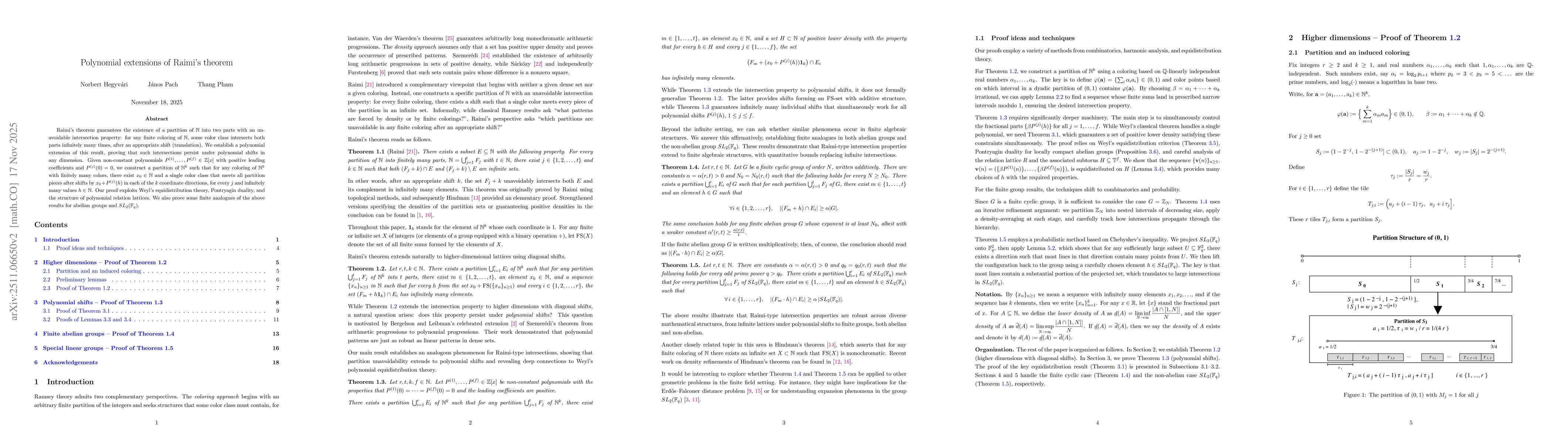 Thumbnail for Polynomial extensions of Raimi's theorem