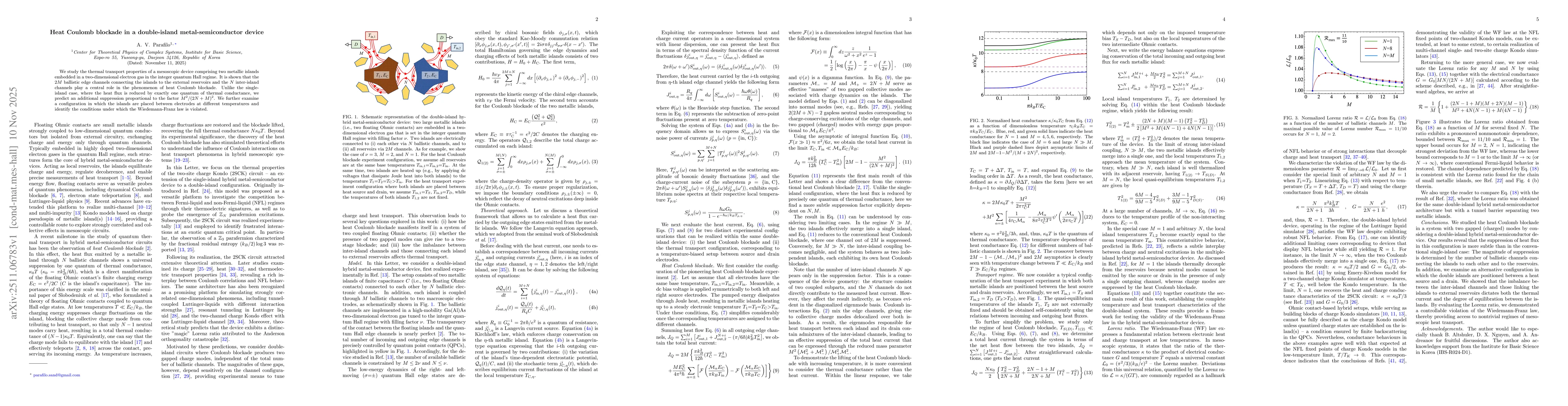 Thumbnail for Heat Coulomb blockade in a double-island metal-semiconductor device