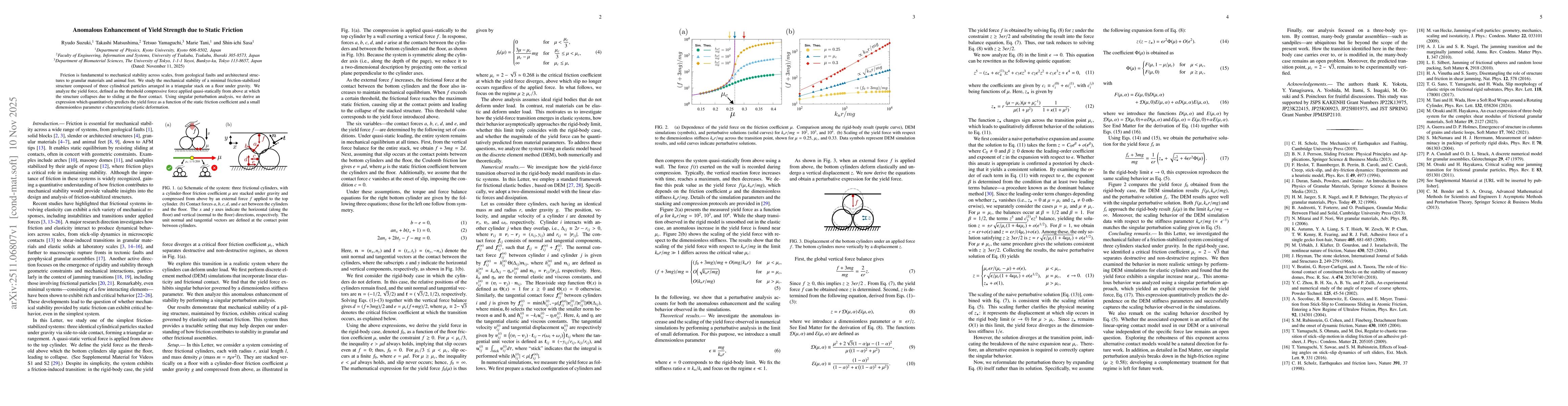 Thumbnail for Anomalous Enhancement of Yield Strength due to Static Friction