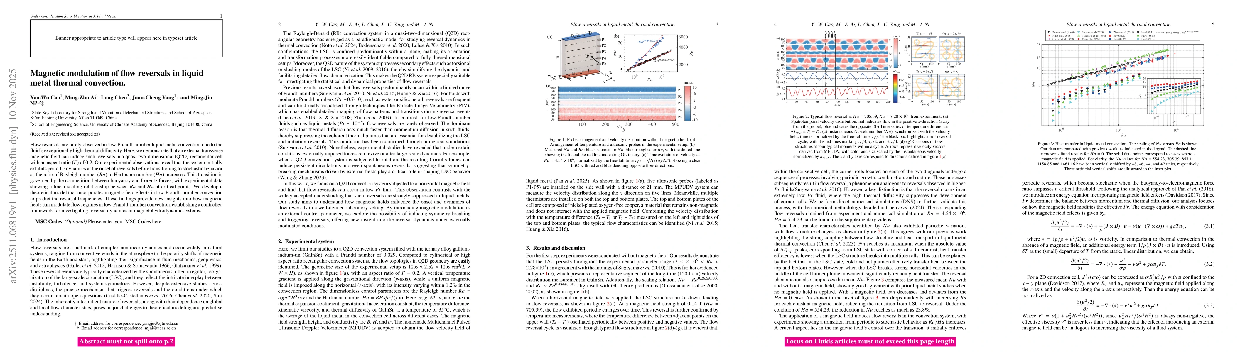 Thumbnail for Magnetic modulation of flow reversals in liquid metal thermal convection