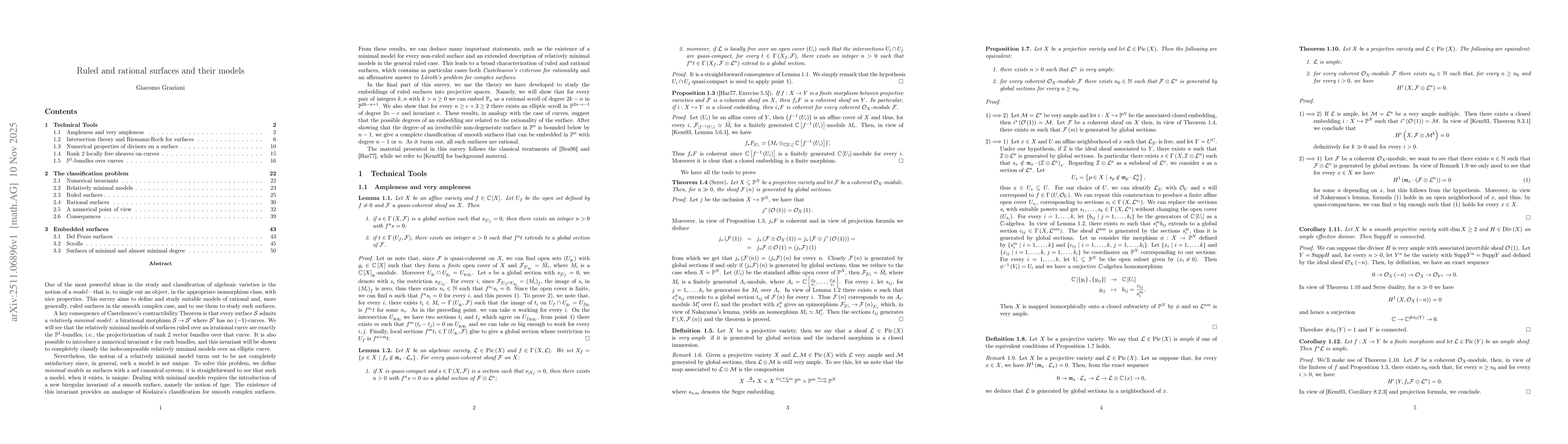 Thumbnail for Ruled and rational surfaces and their models