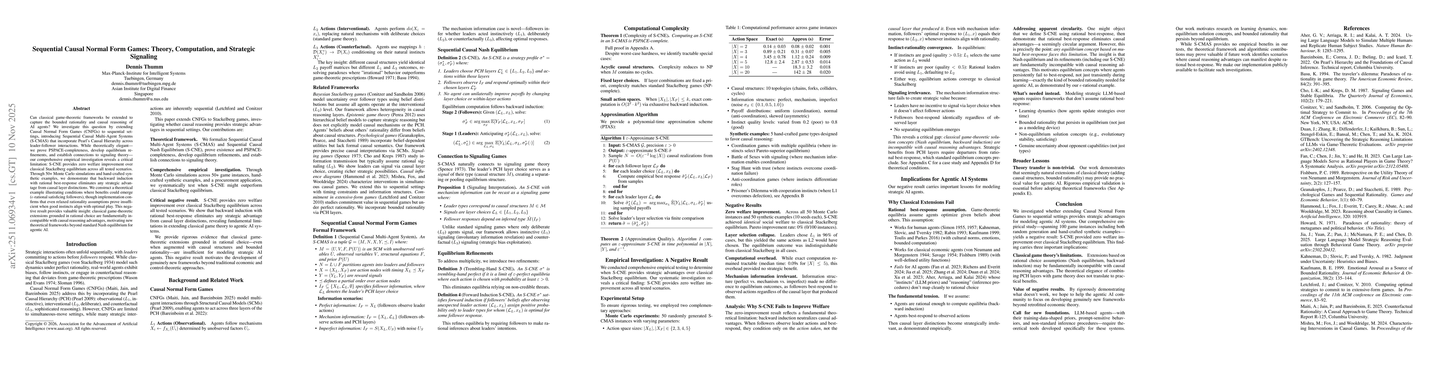 Thumbnail for Sequential Causal Normal Form Games: Theory, Computation, and Strategic Signaling