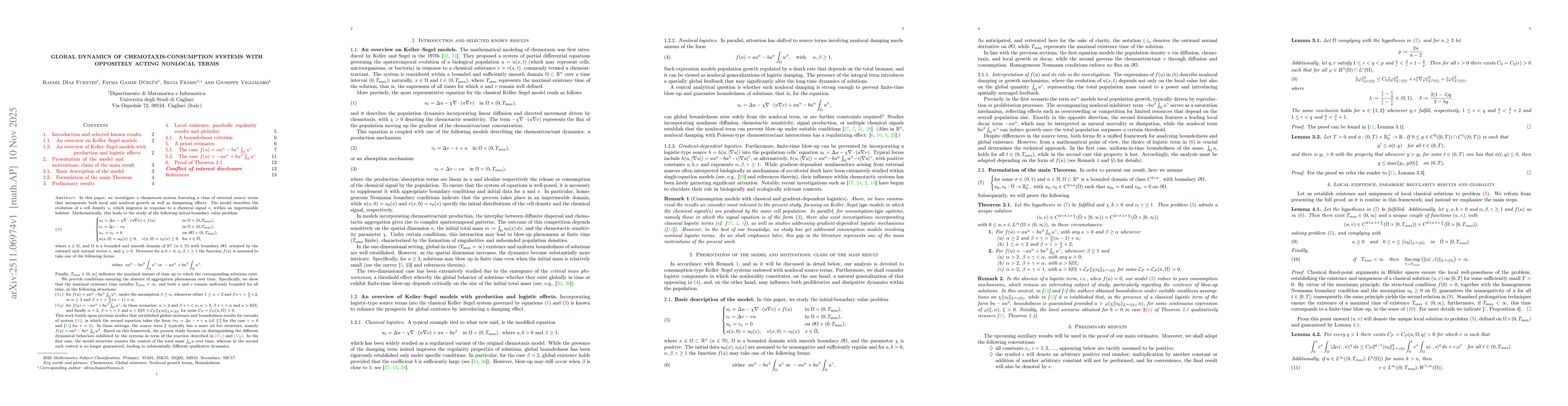 Thumbnail for Global dynamics of chemotaxis-consumption systems with oppositely acting nonlocal terms