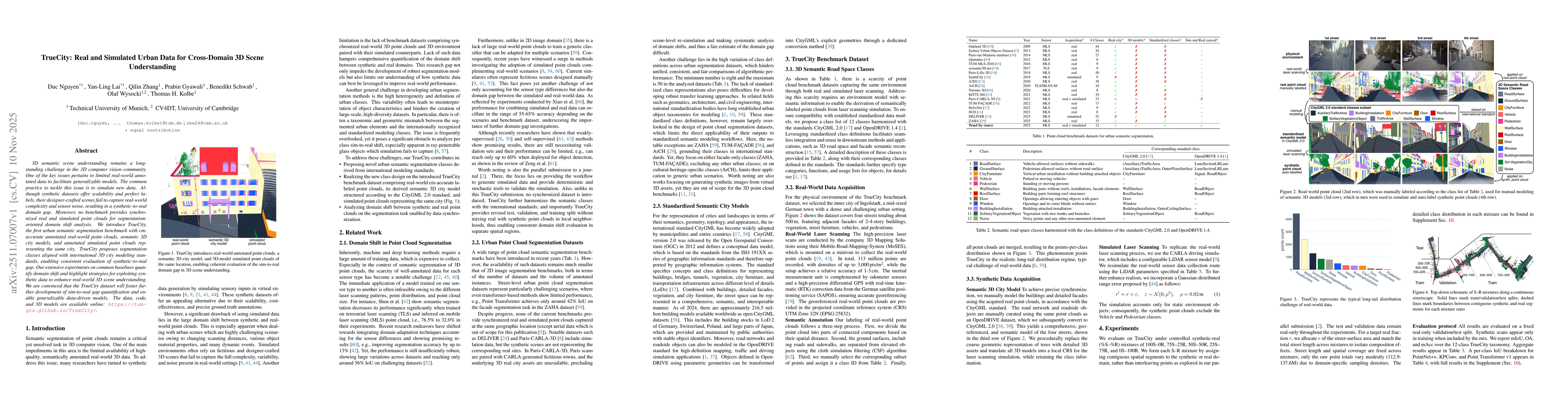 Thumbnail for TrueCity: Real and Simulated Urban Data for Cross-Domain 3D Scene Understanding