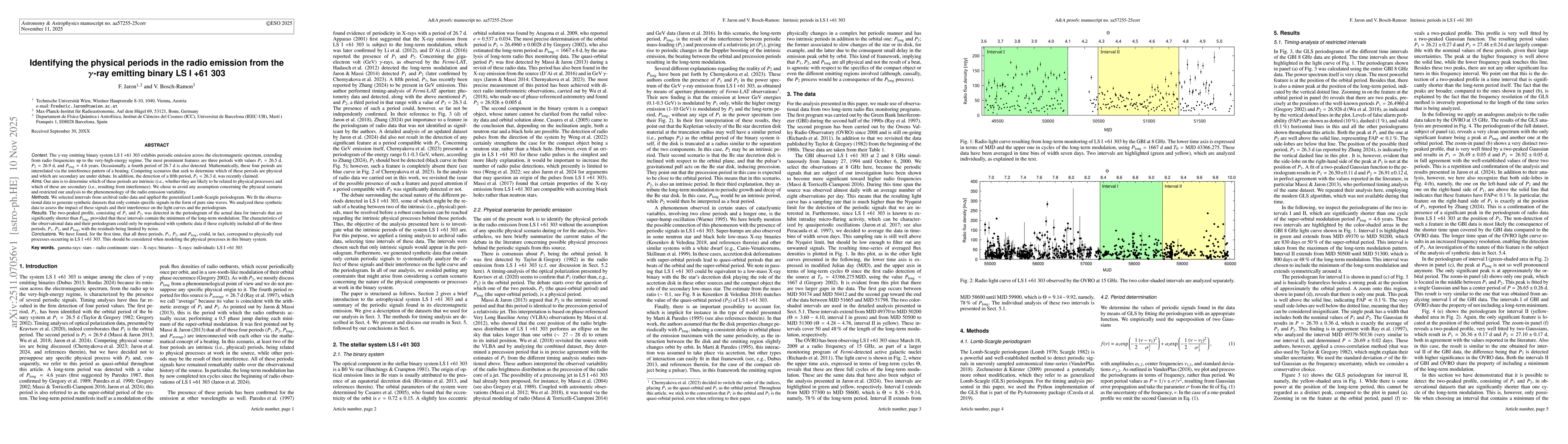 Thumbnail for Identifying the physical periods in the radio emission from the $γ$-ray emitting binary LS I +61 303